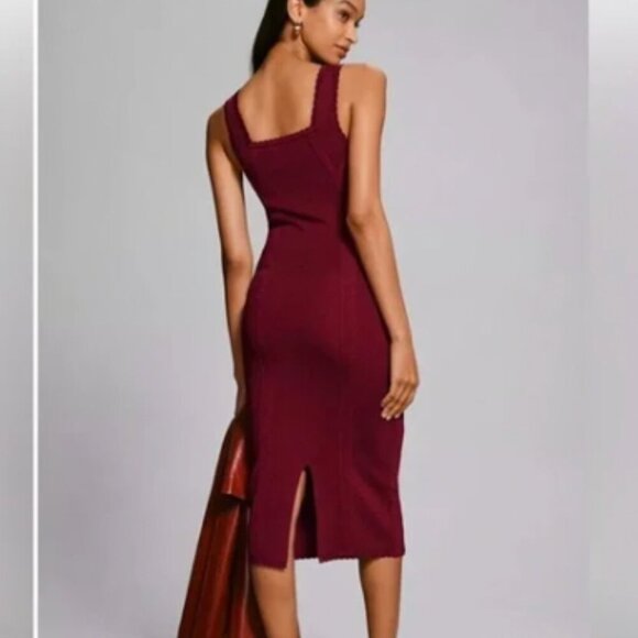 Anthropologie Slim Square-Neck Sweater Dress - Size‎ Large - Picture 2 of 11